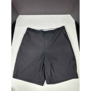 FJ FootJoy Shorts Mens Size 34 X 10 Black Stretch Golf Casual Flat Front Chino